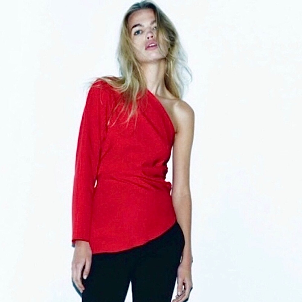 Zara Asymmetrical One-Shoulder Top